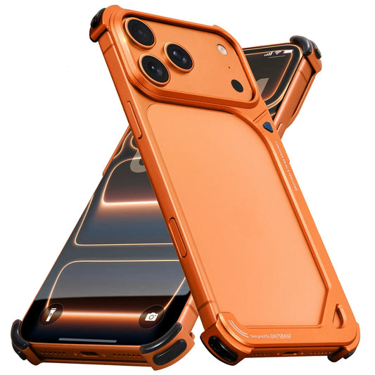 Frameless Aluminum Metal Bumper Case For iPhone | Bare Naked Phone Feel Shockproof Corner Phone Cover