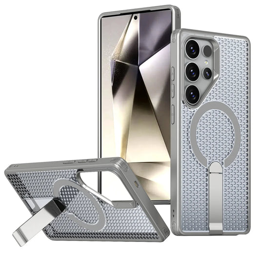 Heat Dissipation Folding Stand MagSafe Phone Case For Samsung Galaxy