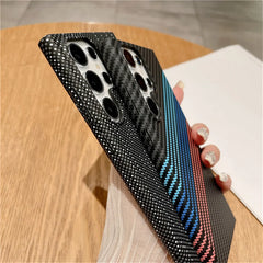 Thin Magnetic Carbon Fiber Texture Case For Samsung Galaxy