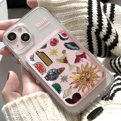 Artistic Leather Card Wallet for Phone | MagSafe Card Holder