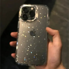 Sparkly Glitter Case for iPhone | Slim Clear Transparent Soft TPU Shockproof Bling Phone Cover