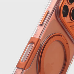 Mecha-Style 360° Rotating Magnetic Bracket Case For iPhone |  Magsafe Clear Shockproof Stand Holder Cover