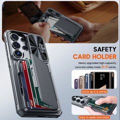 Rugged Full Body Wallet Case For Samsung Galaxy S26 Ultra | 4-Card Holder | Camera Shield | Kickstand