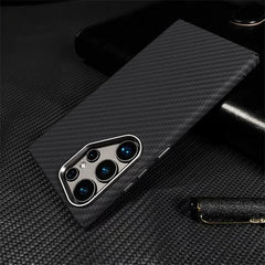 Carbon Fiber Phone Case for Samsung Galaxy | Magnetic case with Metal lens frame