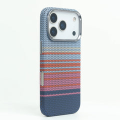 Carbon Fiber Woven Case for iPhone | Magnetic MagSafe Cover with Alloy Lens Protector