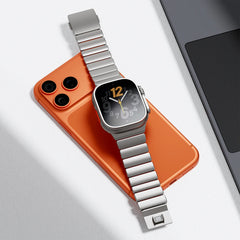 Stainless Steel Silicone Band for Apple Watch | Metal Bracelet for iWatch | Magnetic buckle strap |