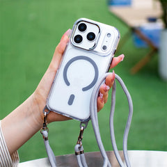 Crossbody Lanyard Clear Case for iPhone | Adjustable Shoulder Strap MagSafe Hard Cover