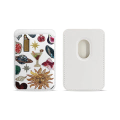 Artistic Leather Card Wallet for Phone | MagSafe Card Holder