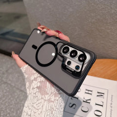 Flip Metal Lens Holder Case for Samsung Galaxy