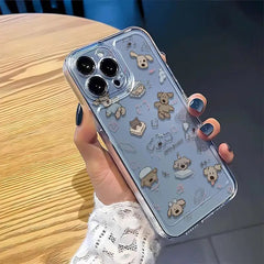 Cartoon Puppy Case For iPhone| Shockproof Case | Transparent Phone Case