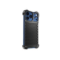 Honeycomb Metal Aluminum Alloy Heat Dissipation Bumper Phone Case for iPhone