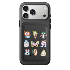 Simple Cute Graffiti Pattern Magnetic Card Holder