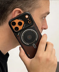 IMD Double-sided Lamination Mecha Magnetic Phone Case For iPhone