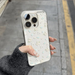Floral Pattern Protective Cover for iPhone | Transparent Soft Cover