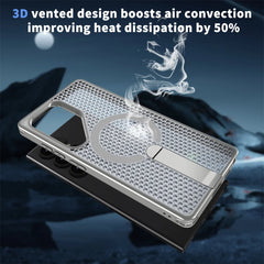 Heat Dissipation Folding Stand Magnetic Phone Case For Samsung Galaxy