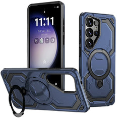 Heavy Duty Armor Rigged MagSafe Phone Case for Samsung Galaxy with Kickstand