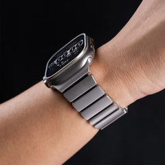 Stainless Steel Silicone Band for Apple Watch | Metal Bracelet for iWatch | Magnetic buckle strap |