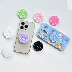 Round Silicone Suction Pad for Phone | Sticky Finger Grip Stand
