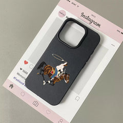 Retro Cowboy Riding Horse Soft Phone Case For iPhone
