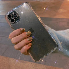 Sparkly Glitter Case for iPhone | Slim Clear Transparent Soft TPU Shockproof Bling Phone Cover