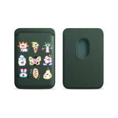 Simple Cute Graffiti Pattern Magnetic Card Holder
