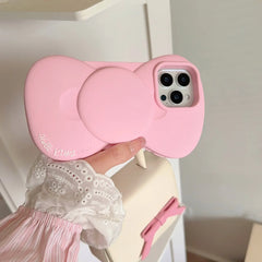Cute Pink Bow Silicone Phone Case for iPhone | Girly Covers