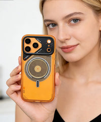 IMD Double-sided Lamination Mecha Magnetic Phone Case For iPhone
