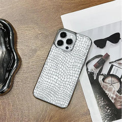 Glossy Crocodile Pattern Case For iPhone