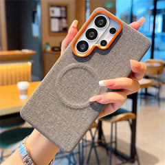 Fabric Magnetic Phone Case For Samsung