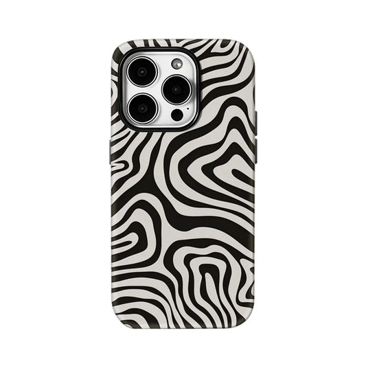 The Retro Swirl & Groove Series Phone Case for iPhone