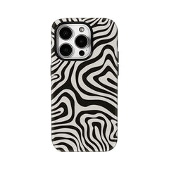 The Retro Swirl & Groove Series Phone Case for iPhone