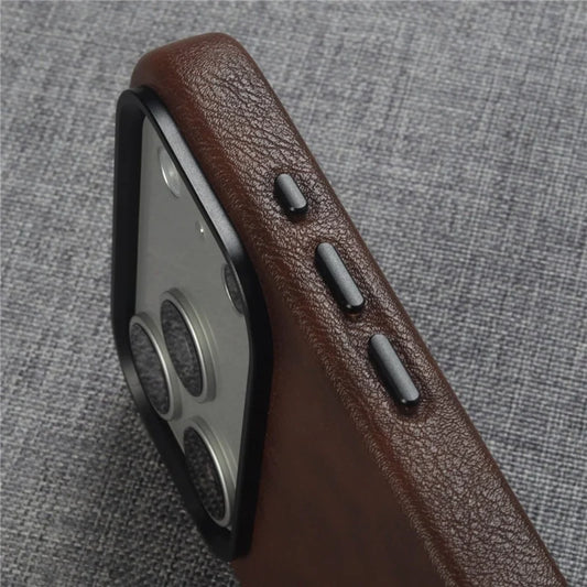 Vintage PU Leather Magsafe Case For iPhone