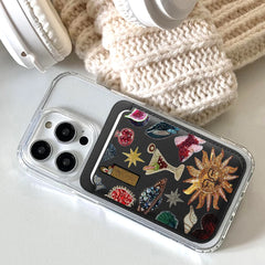 Artistic Leather Card Wallet for Phone | MagSafe Card Holder