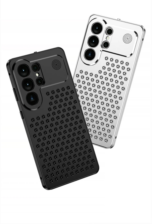 Metal Frame Cooling Case for Samsung Galaxy | Hollow Out Heat Dissipation Aluminum Cover | Hard 2-in-1 Shockproof Bumper Case