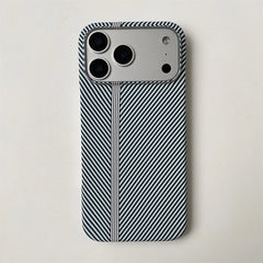 Carbon Fiber Kevlar Pattern Phone Case for iPhone | Retro Business Leather Phone Cover