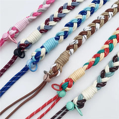 Hand-Woven Crossbody Phone Lanyard Strap | Creative Multi-Color Braided Cellphone Shoulder Neck Cord with Universal Case Insert Tab