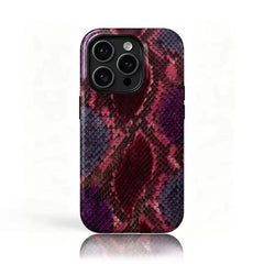 Burgundy Style Patterned Double-Layer Phone Case for iPhone