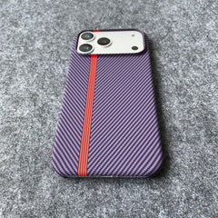 Carbon Fiber Kevlar Pattern Phone Case for iPhone | Retro Business Leather Phone Cover