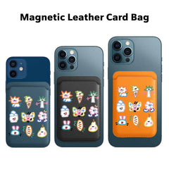 Simple Cute Graffiti Pattern Magnetic Card Holder