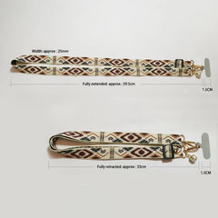 Universal Retro Style Crossbody Phone Lanyard | Wide Adjustable Vintage Geometric Fabric Strap | Neck Hanging Shoulder Sling with Secure Case Tab Insert