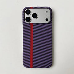 Carbon Fiber Kevlar Pattern Phone Case for iPhone | Retro Business Leather Phone Cover