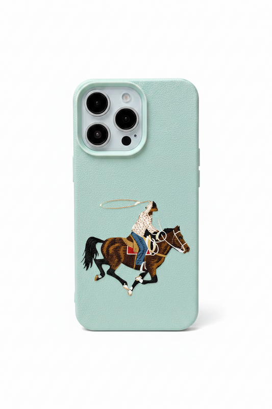 Retro Cowboy Riding Horse Soft Phone Case For iPhone