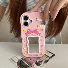 Cute Bow Mirror Phone Case For iPhone