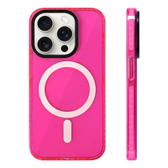 Soft Silicone Neon Clear MagSafe Phone Case For iPhone