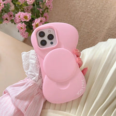 Cute Pink Bow Silicone Phone Case for iPhone | Girly Covers