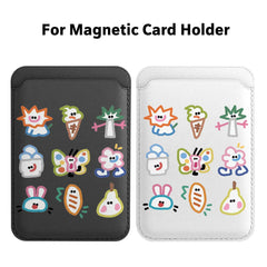 Simple Cute Graffiti Pattern Magnetic Card Holder