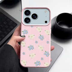Aesthetic Textured Floral iPhone Case | Vintage Garden Pattern Matte Protective Cover