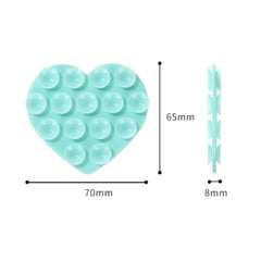 Heart-Shaped Silicone Suction Pad