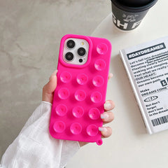 Soft Silicone Suction Cup Phone Case For iPhone