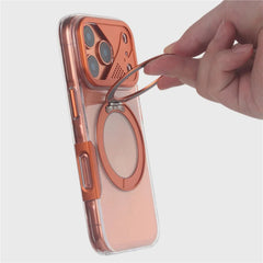 Mecha-Style 360° Rotating Magnetic Bracket Case For iPhone |  Magsafe Clear Shockproof Stand Holder Cover